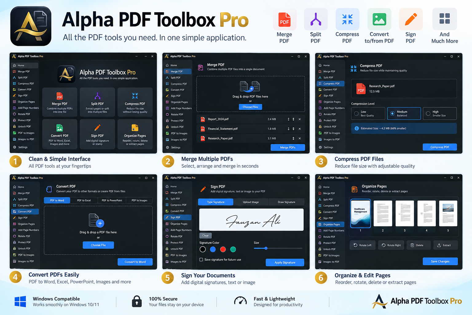 Alpha PDF ToolBox Pro Screenshot